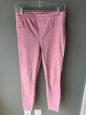 Spanx Pull On Skinny Jeans In Pink, Size Medium